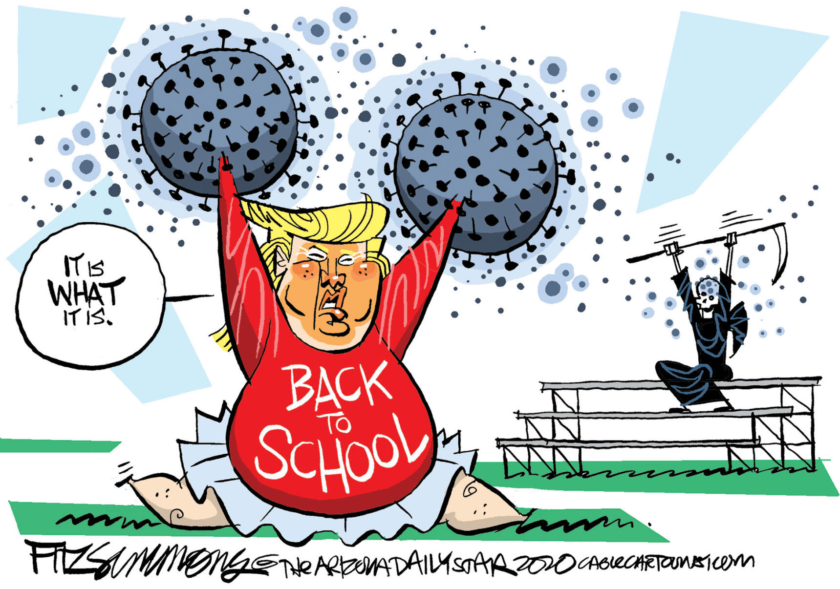 Daily Fitz Cartoon: Cheerleader